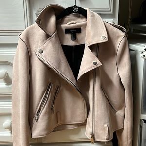 Suede jacket light pink